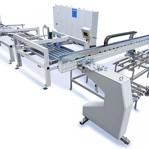 Productphoto of a glass cutting machine by Bystronic for the car industry